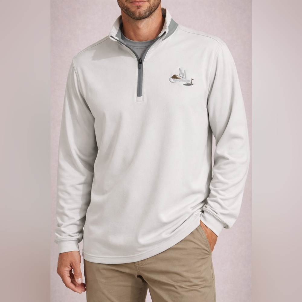 Men’s Tan Puma Lightweight Quarter-Zip Pullover